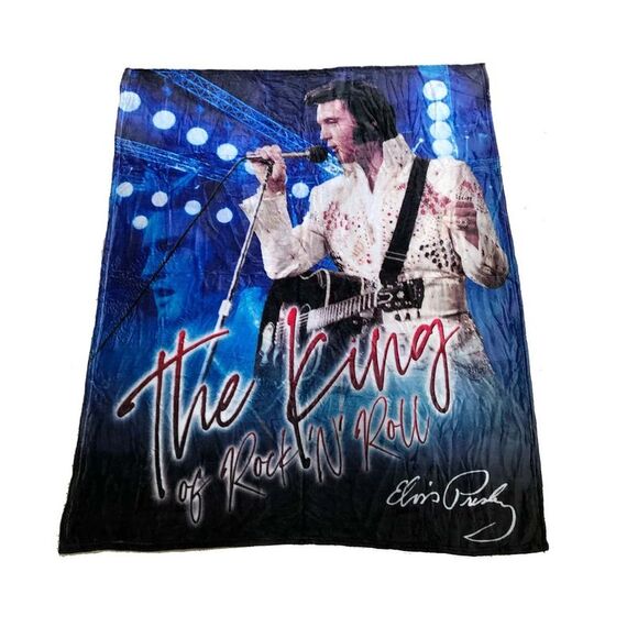 Elvis Presley The King Throw Blanket, 50" x 60" - Picture 2 of 3